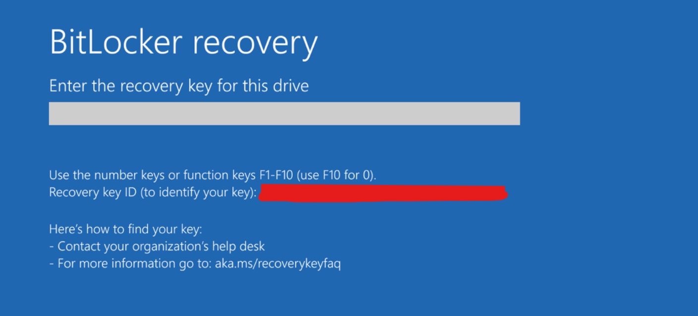 Màn hình khôi phục BitLocker