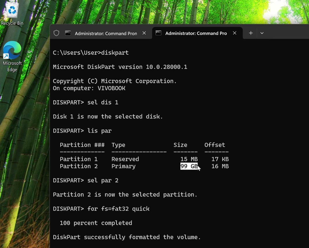 FAT32 Format limit increased to 2 TB