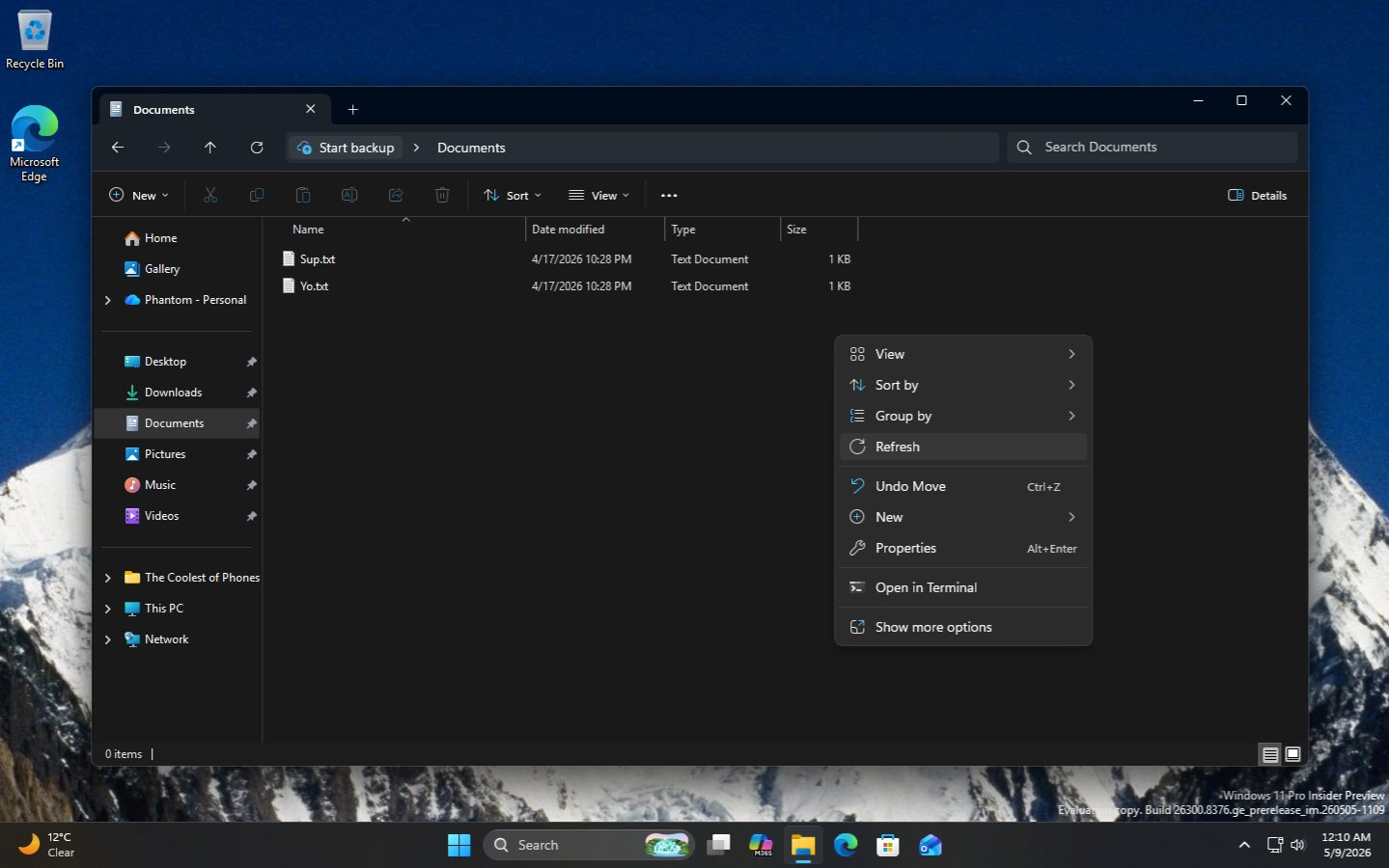 Nút làm mới File Explorer
