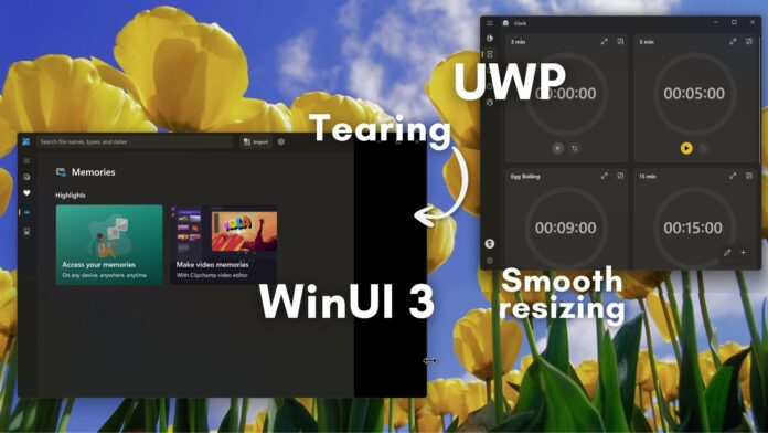 Microsoft cuối cùng đã khắc phục sự cố xé hình đen trong ứng dụng WinUI 3 trong quá trình thay đổi kích thước cửa sổ.