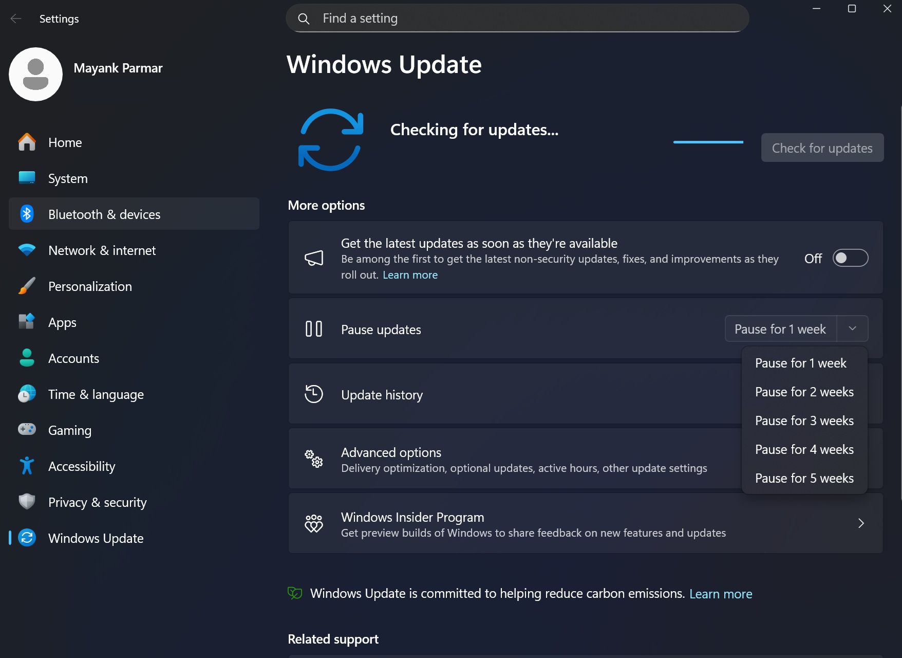 Tạm dừng cập nhật Windows