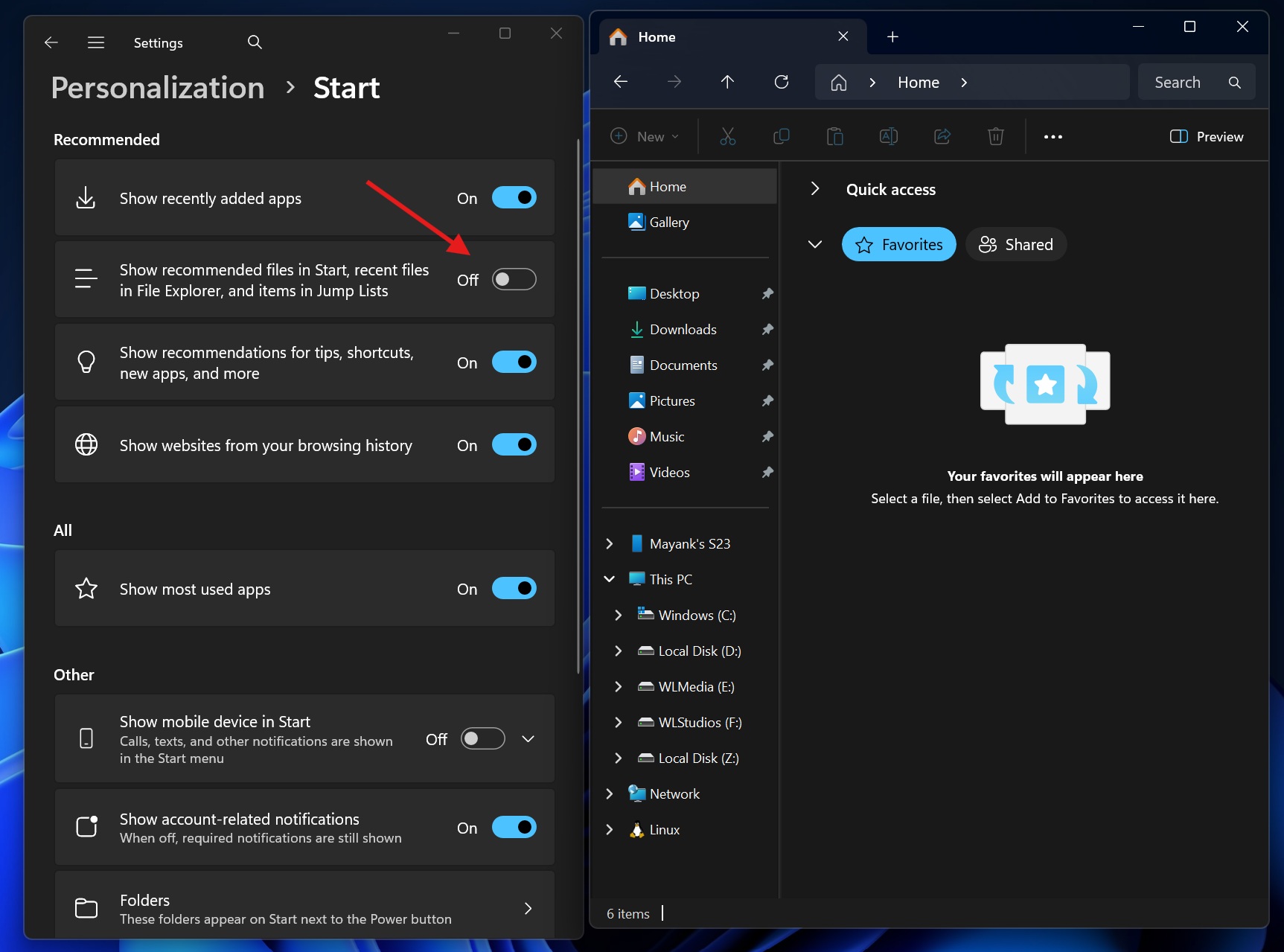 Các tệp gần đây đã bị xóa khỏi File Explorer