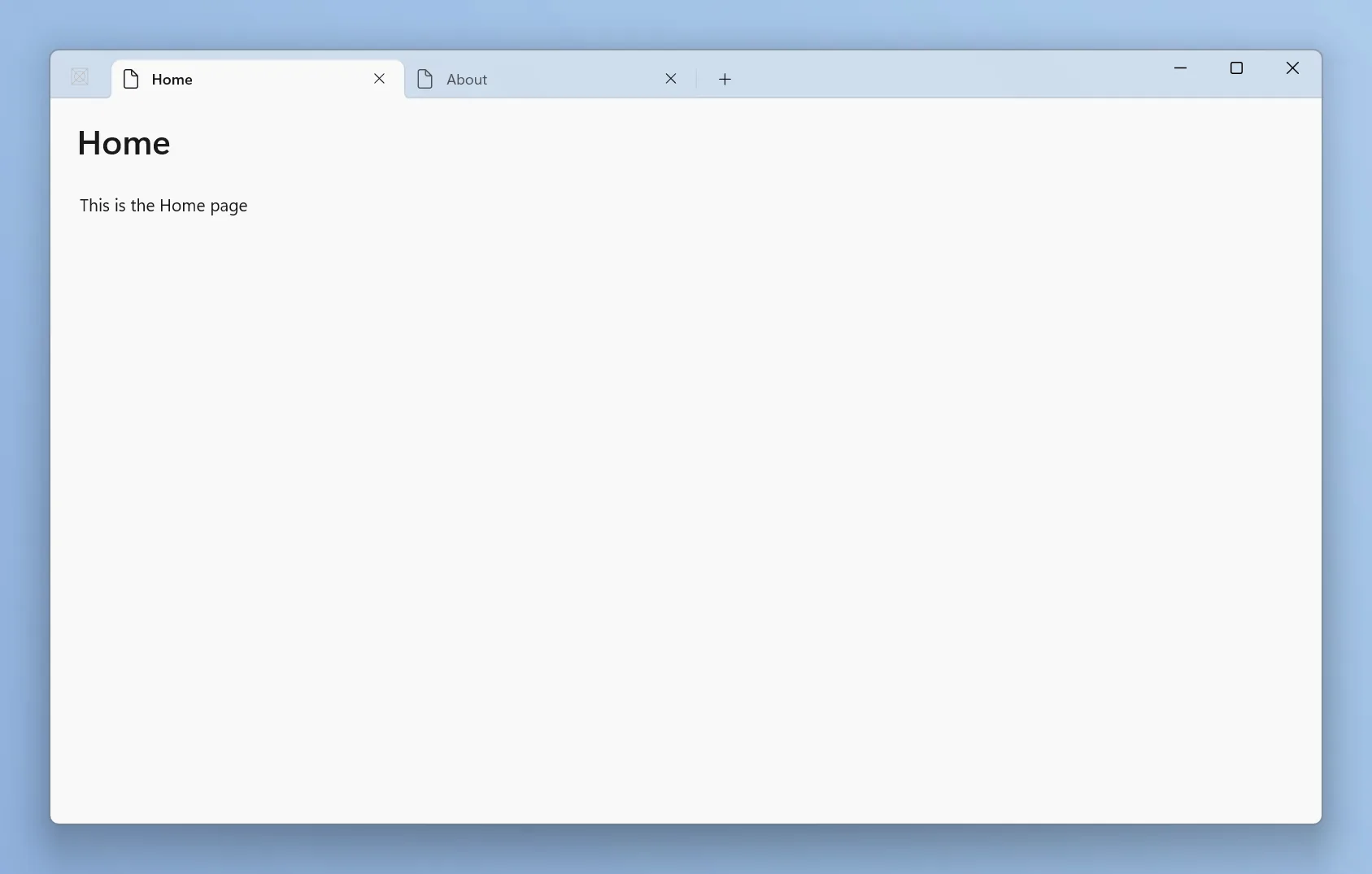 Mẫu TabView sử dụng Dòng lệnh