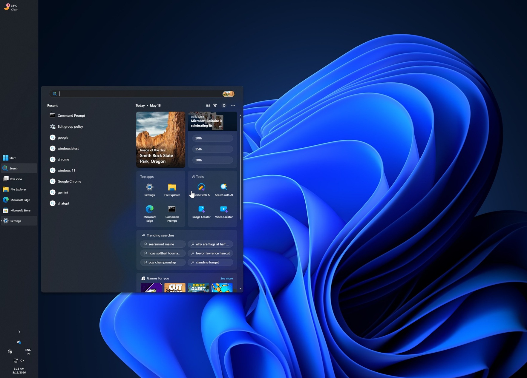 Thanh tác vụ dọc trong Windows 11