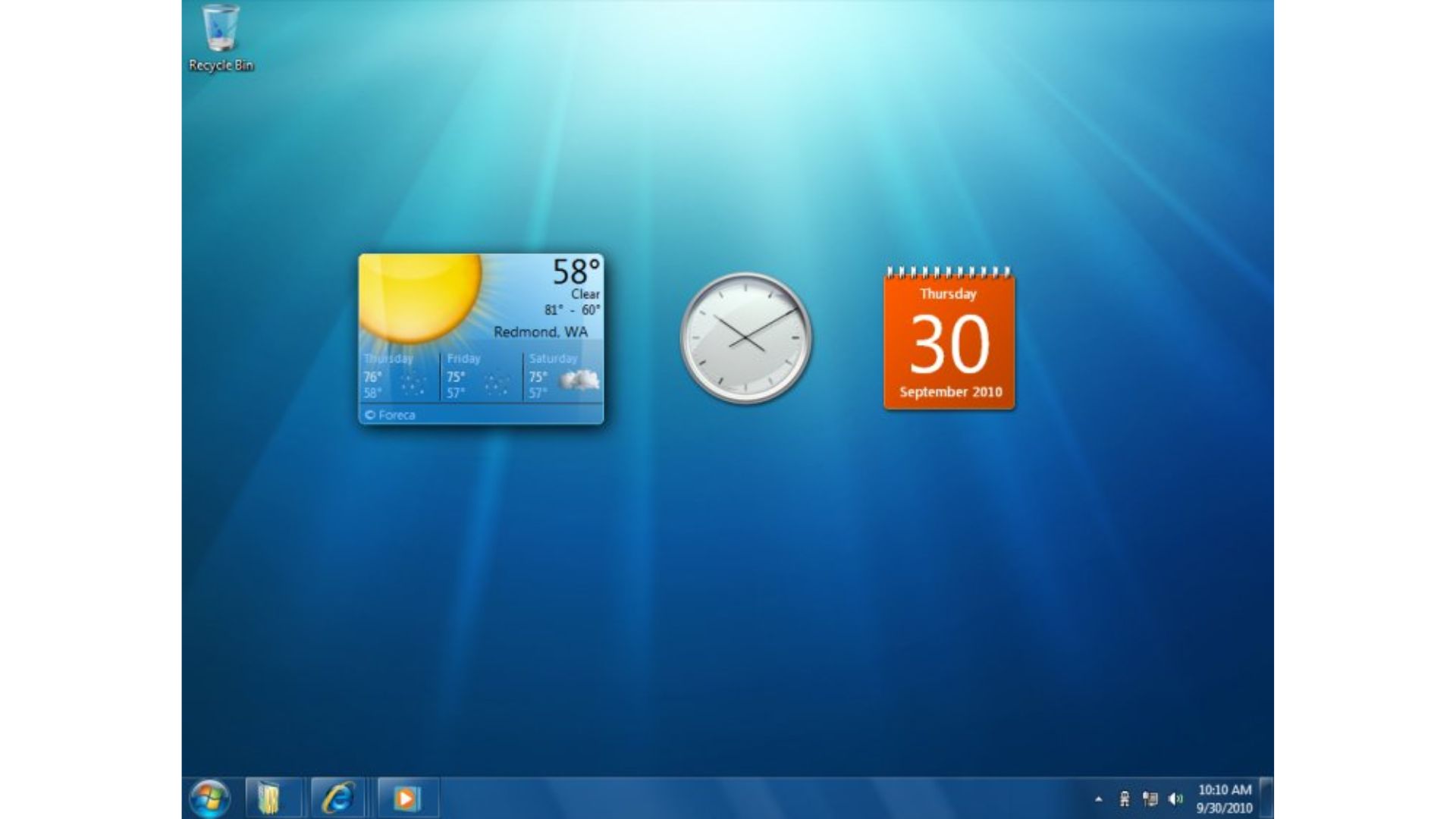 Tiện ích trên Windows 7