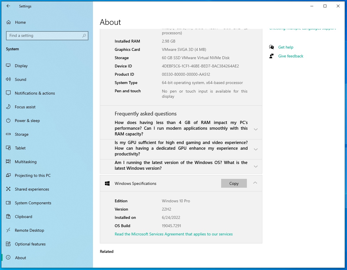 Bản dựng Windows 10 19045.7291