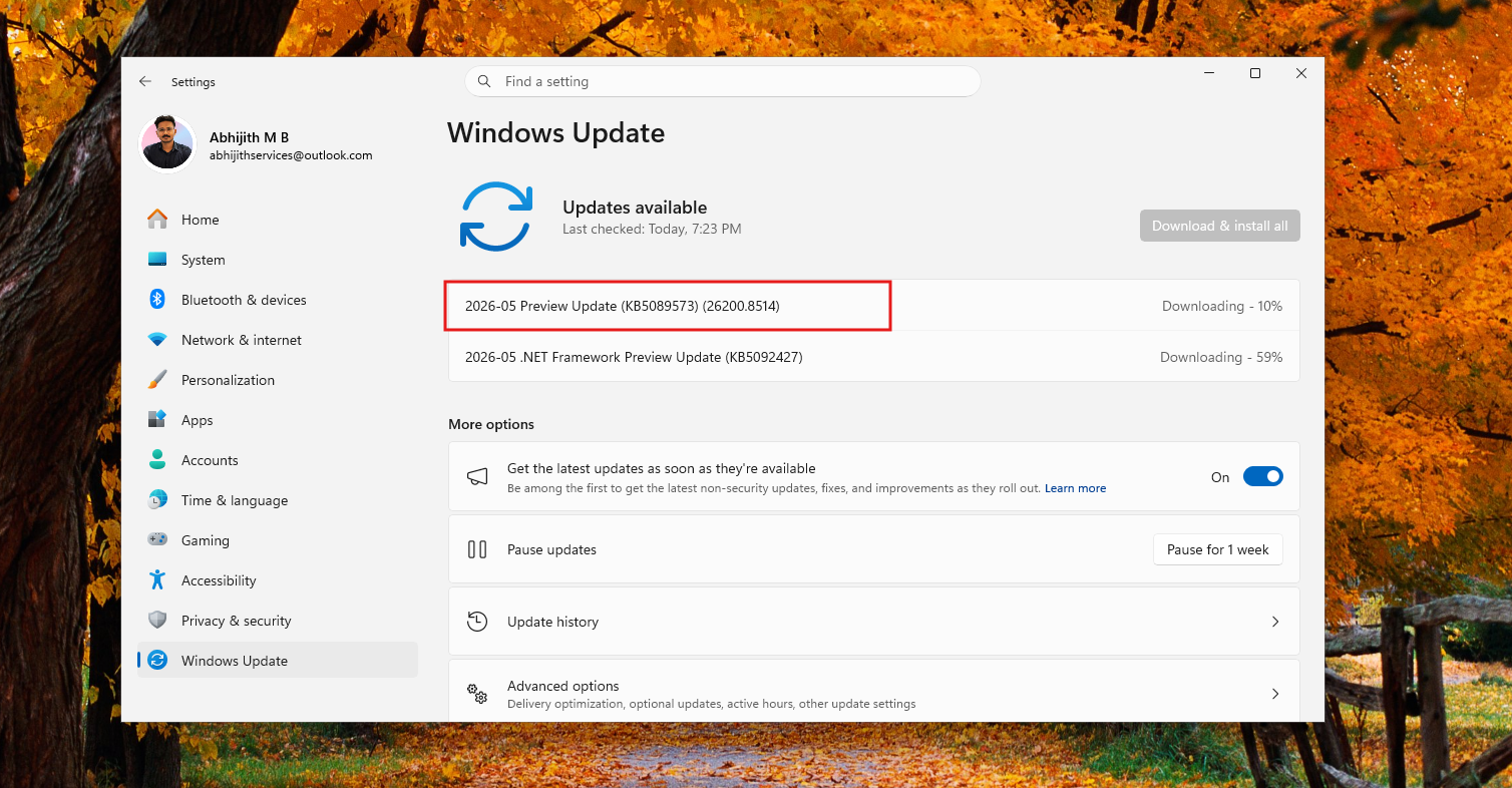 Bản cập nhật xem trước bản phát hành Windows 11