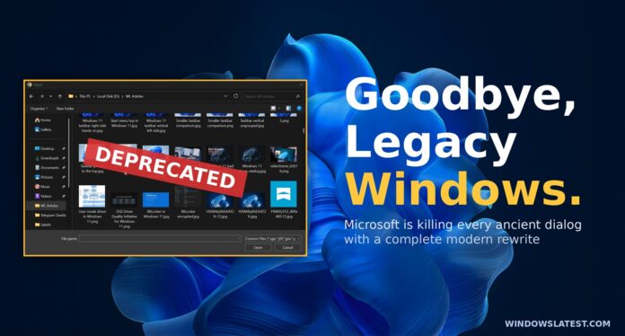 Giao diện người dùng hộp thoại cũ của Windows 11