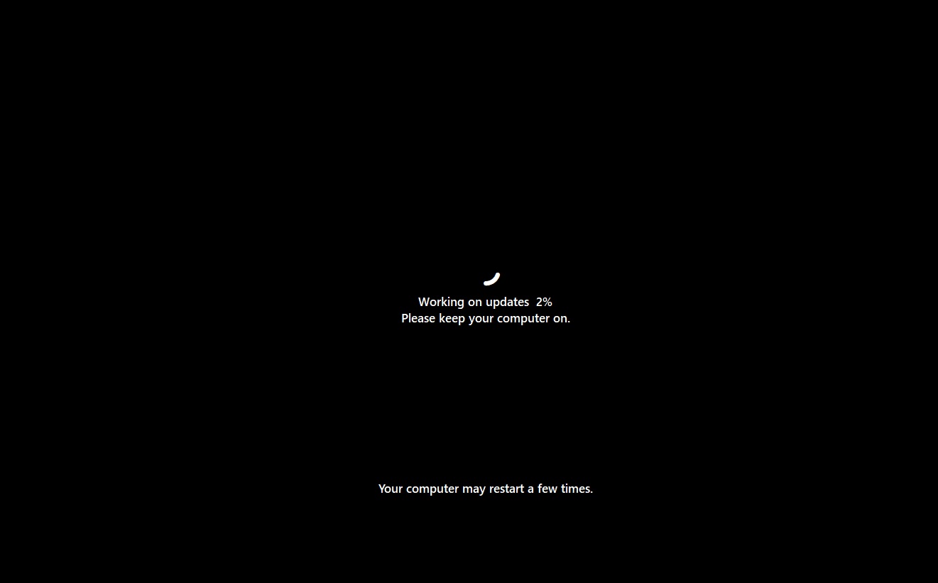 Màn hình cập nhật Windows