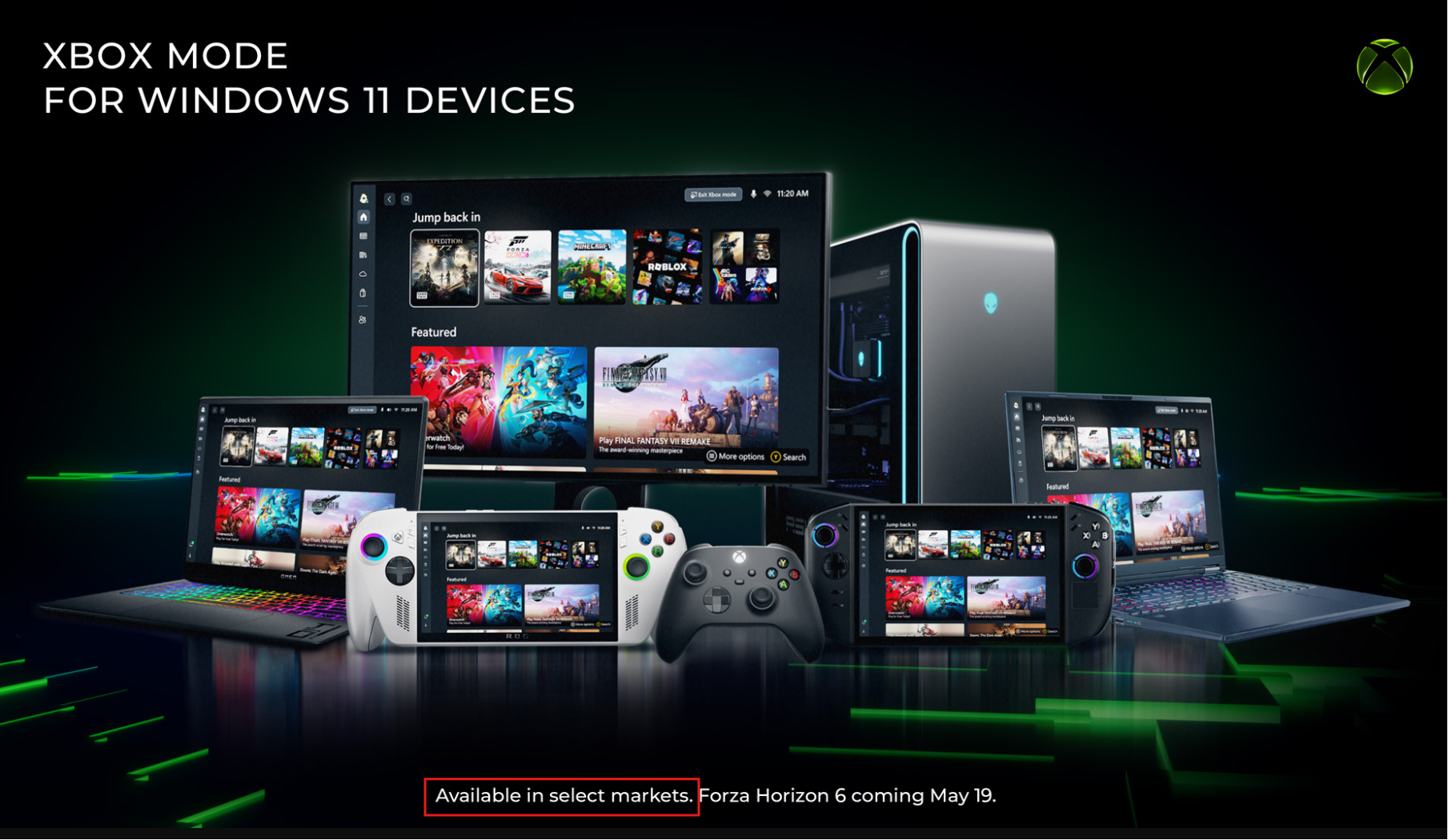 Chế độ Xbox dành cho thiết bị Windows 11 có sẵn ở một số thị trường chọn lọc