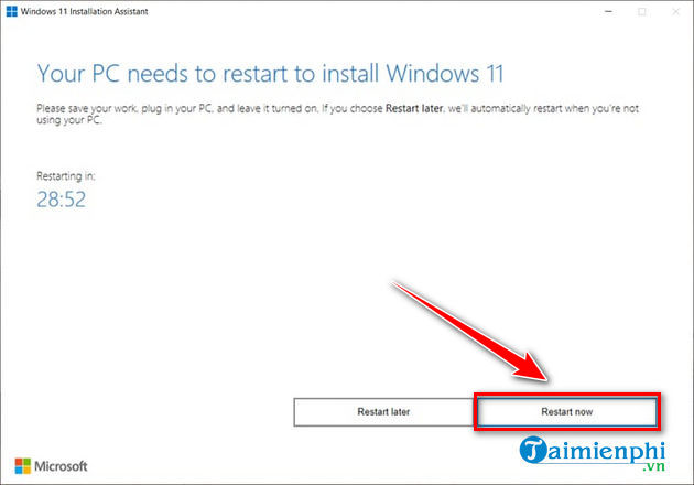 nang cap windows 10 len windows 11 khong mat du lieu
