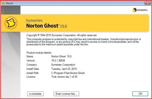 cach tai va cai dat norton ghost tren may tinh