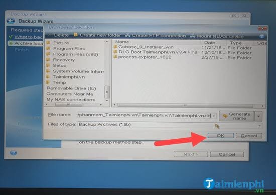 cach tao file ghost bang acronis true image 7