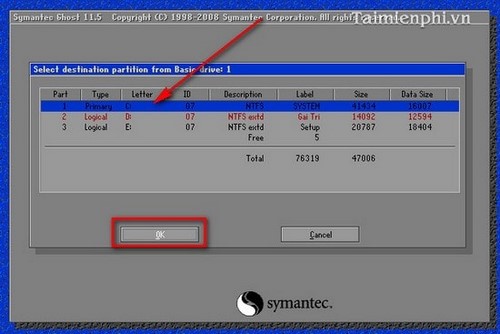 cach ghost win 7, ghost windows 7 bang dia hiren boot's cd