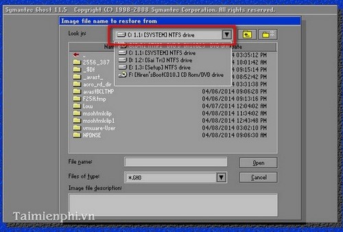 cach ghost win 7, ghost windows 7 bang dia hiren boot's cd