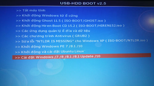 cai windows 10, 8.1, 7 tren cung usb