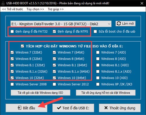 cai windows 10, 8.1, 7 tren cung usb