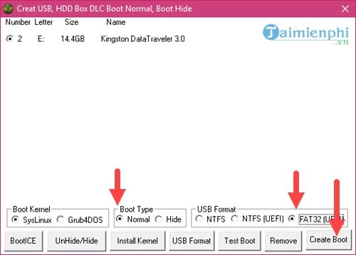tao usb boot chuan uefi voi dlc boot 6