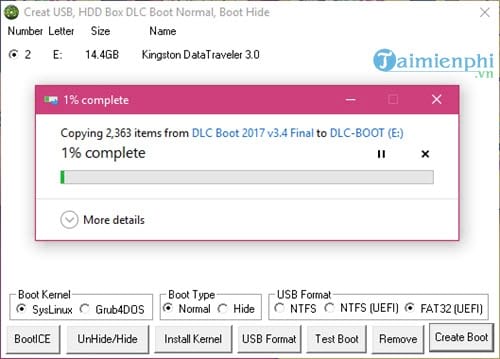 tao usb boot chuan uefi voi dlc boot 8