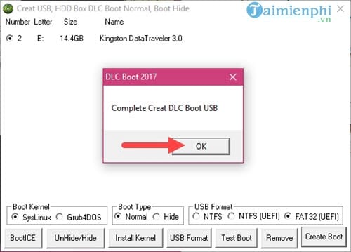 tao usb boot chuan uefi voi dlc boot 9