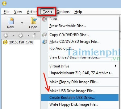 tao usb cai win 7 voi poweriso
