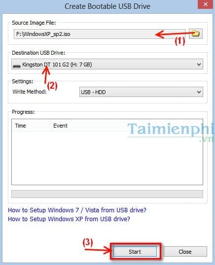 tao usb cai win xp voi poweriso