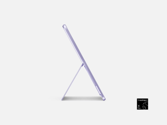 Mặt bên của Surface Pro 12 inch màu Tím.