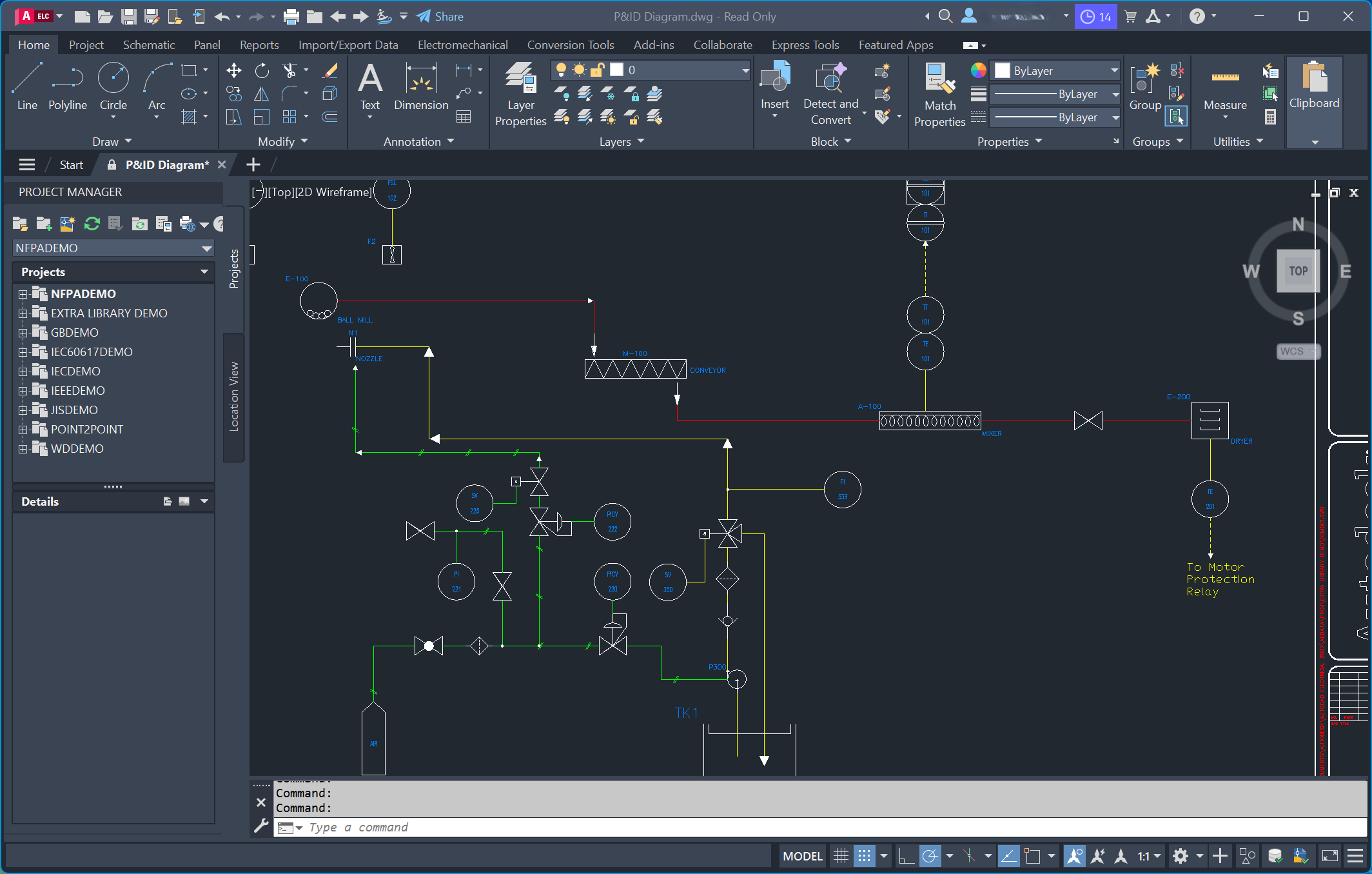 AutoCAD Electrical chạy qua mô phỏng