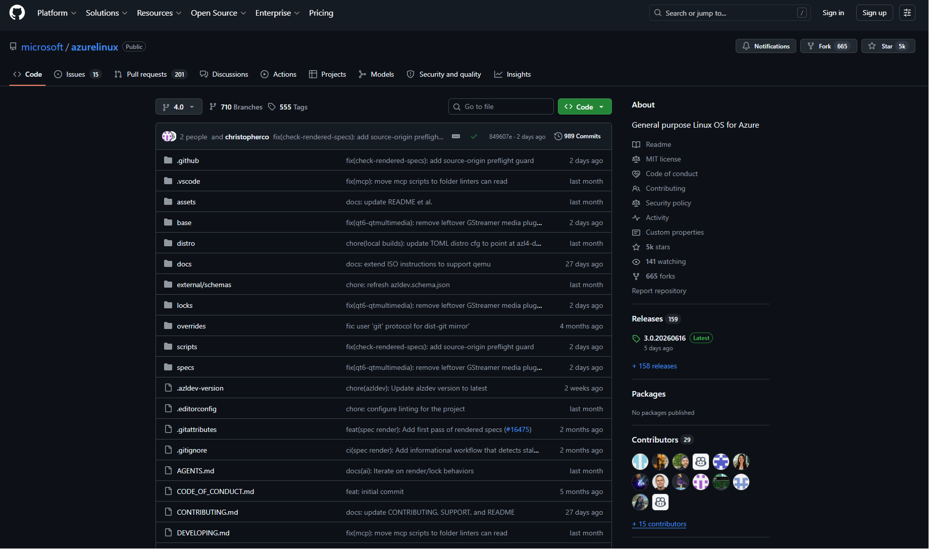 Azure Linux GitHub