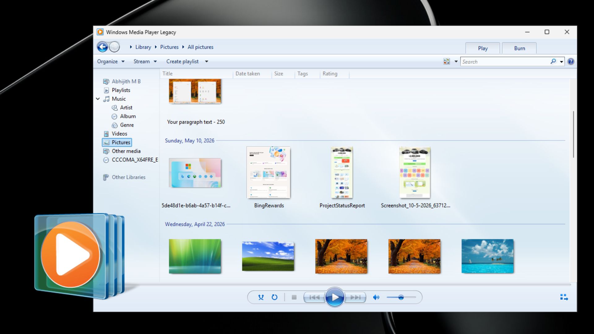 Trình phát phương tiện Windows kế thừa