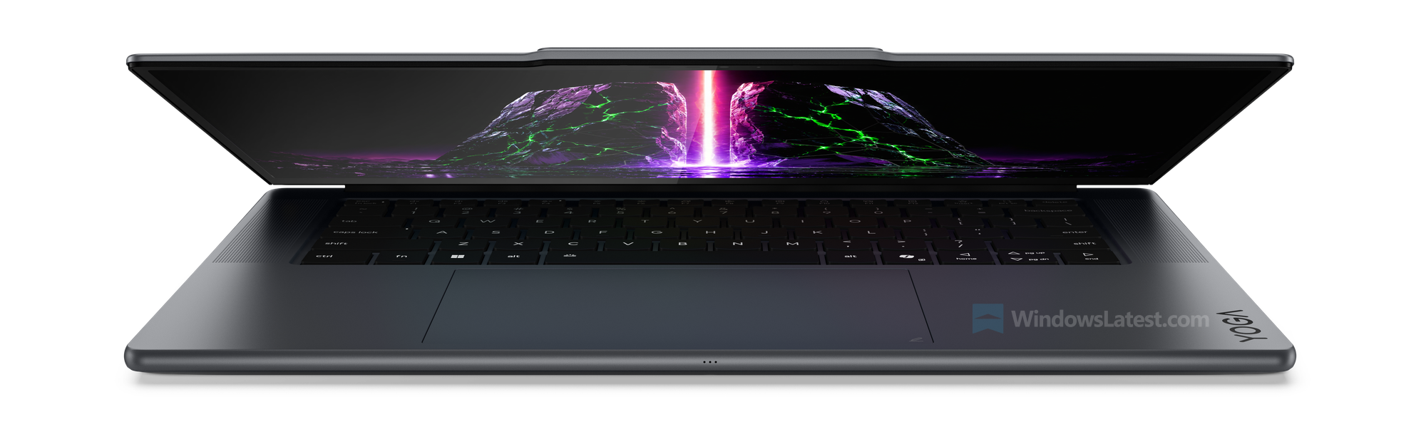 Lenovo Yoga Pro 9n được trang bị NVIDIA RTX Spark với nắp mở một phần