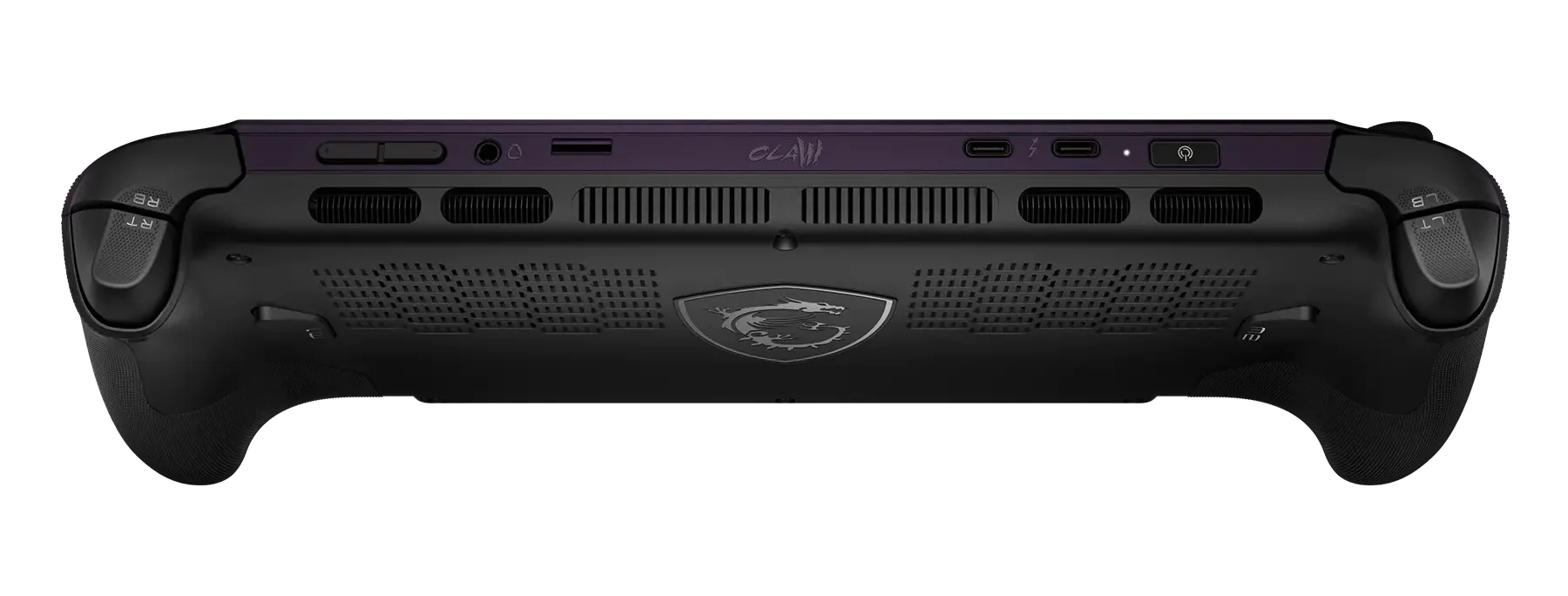 Các lỗ thông hơi và cổng MSI Claw 8 EX AI+