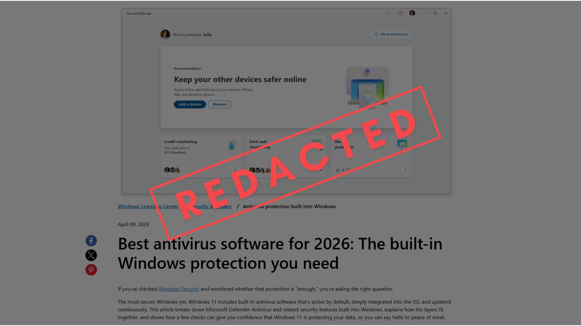 Microsoft đã xóa blog của họ về việc Windows Defender là đủ cho hầu hết người dùng