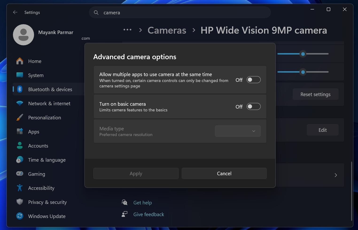 Chế độ ứng dụng nhiều camera cho Windows 11