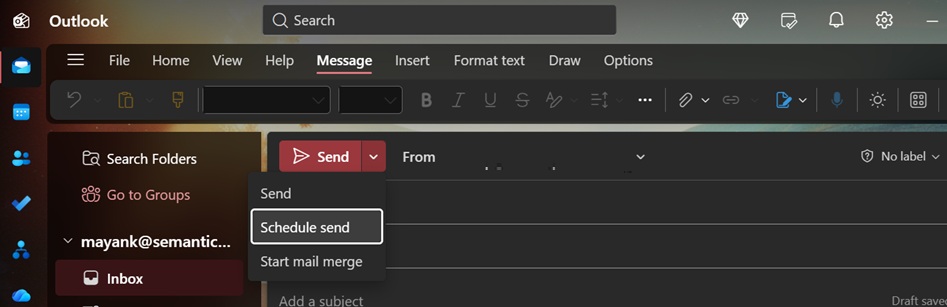 Tính năng Gửi lịch biểu Outlook mới