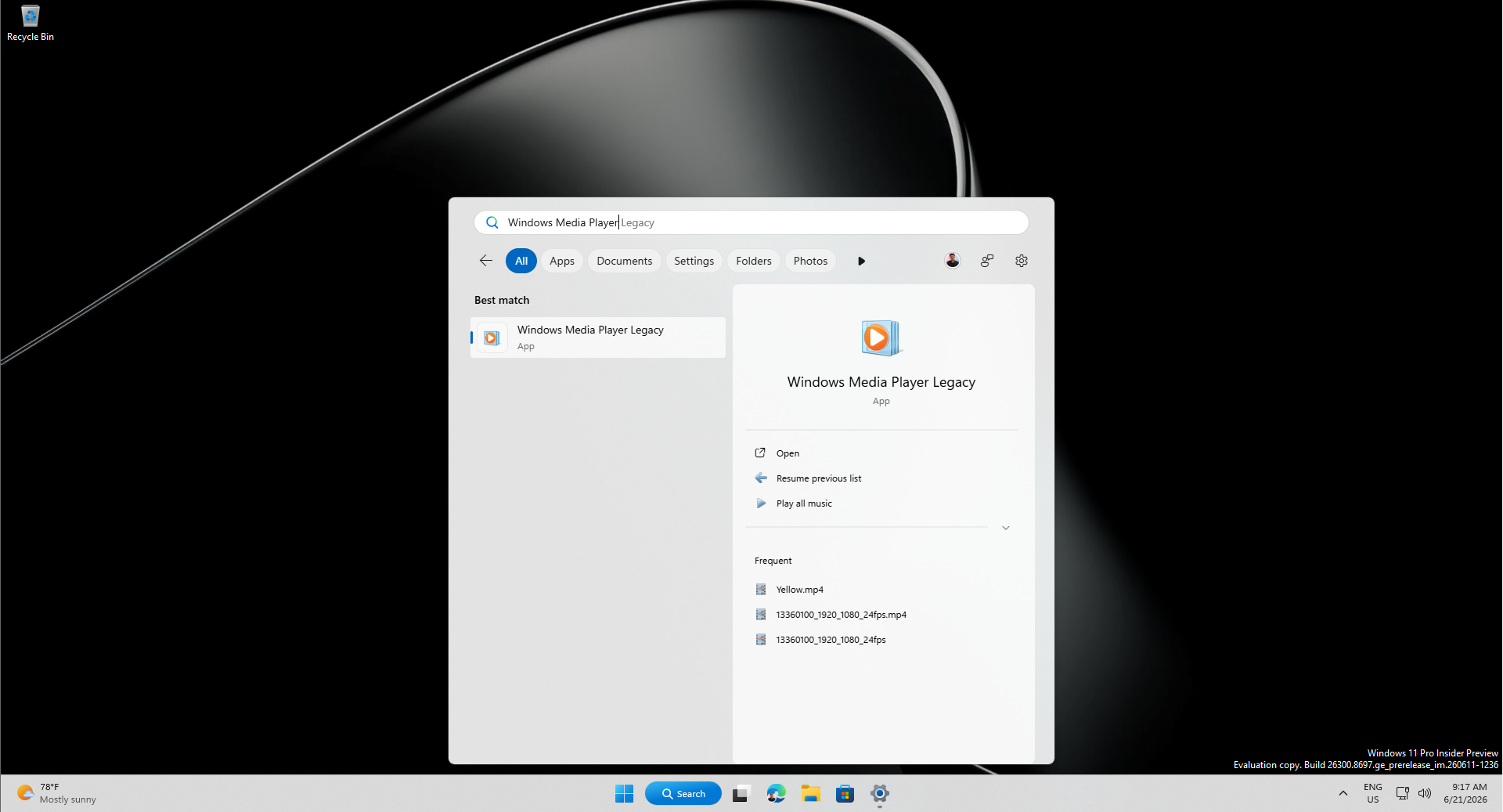 Tìm kiếm mới trong Windows 11 không có kết quả trên web