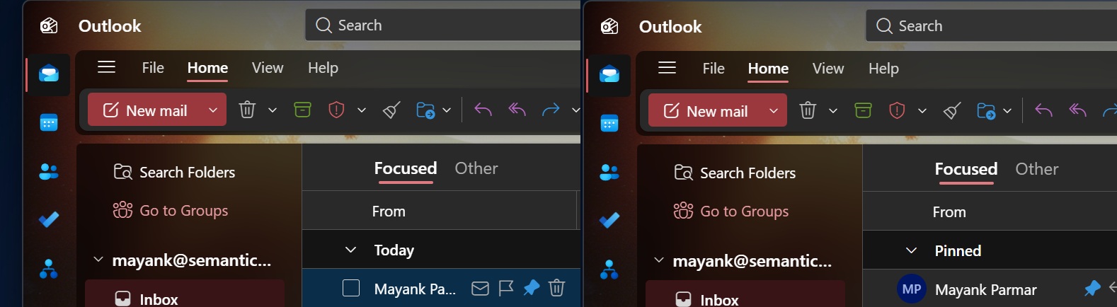 Ghim email trong Outlook mới
