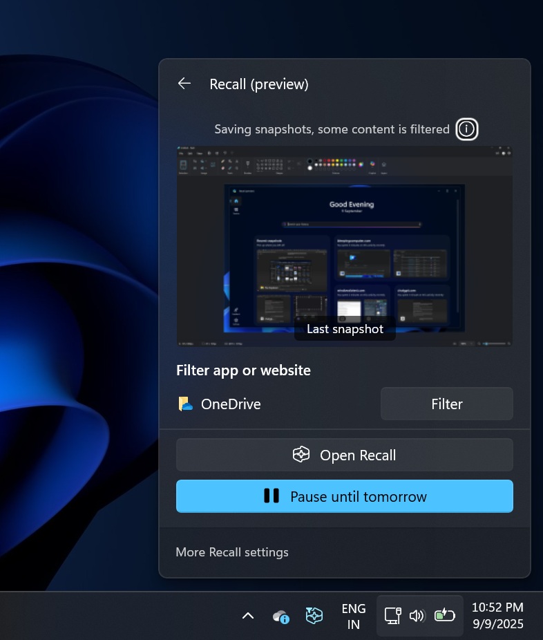 Thu hồi trong Windows 11 24H2