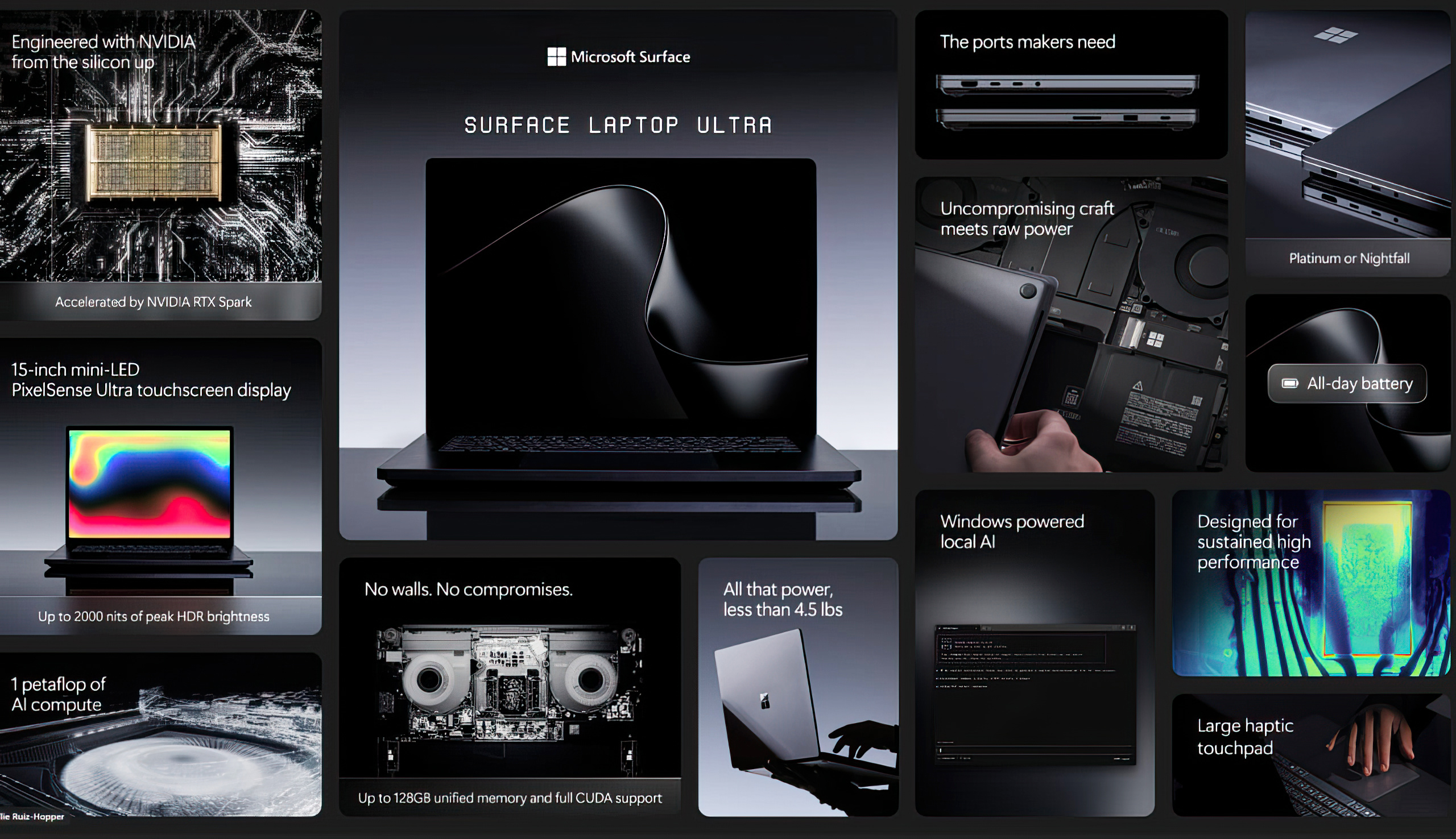 Lưới tính năng Surface Laptop Ultra