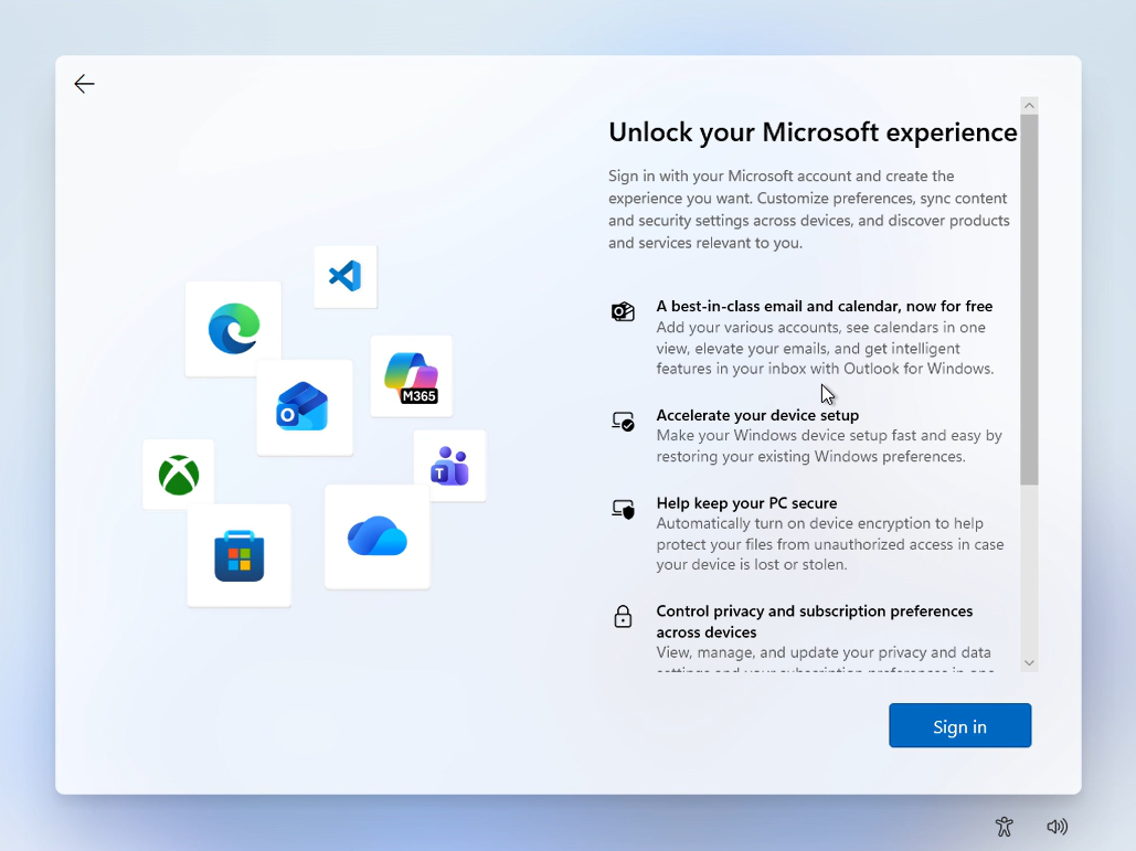 Không có cách nào để bỏ qua đăng nhập trong quá trình thiết lập Windows 11