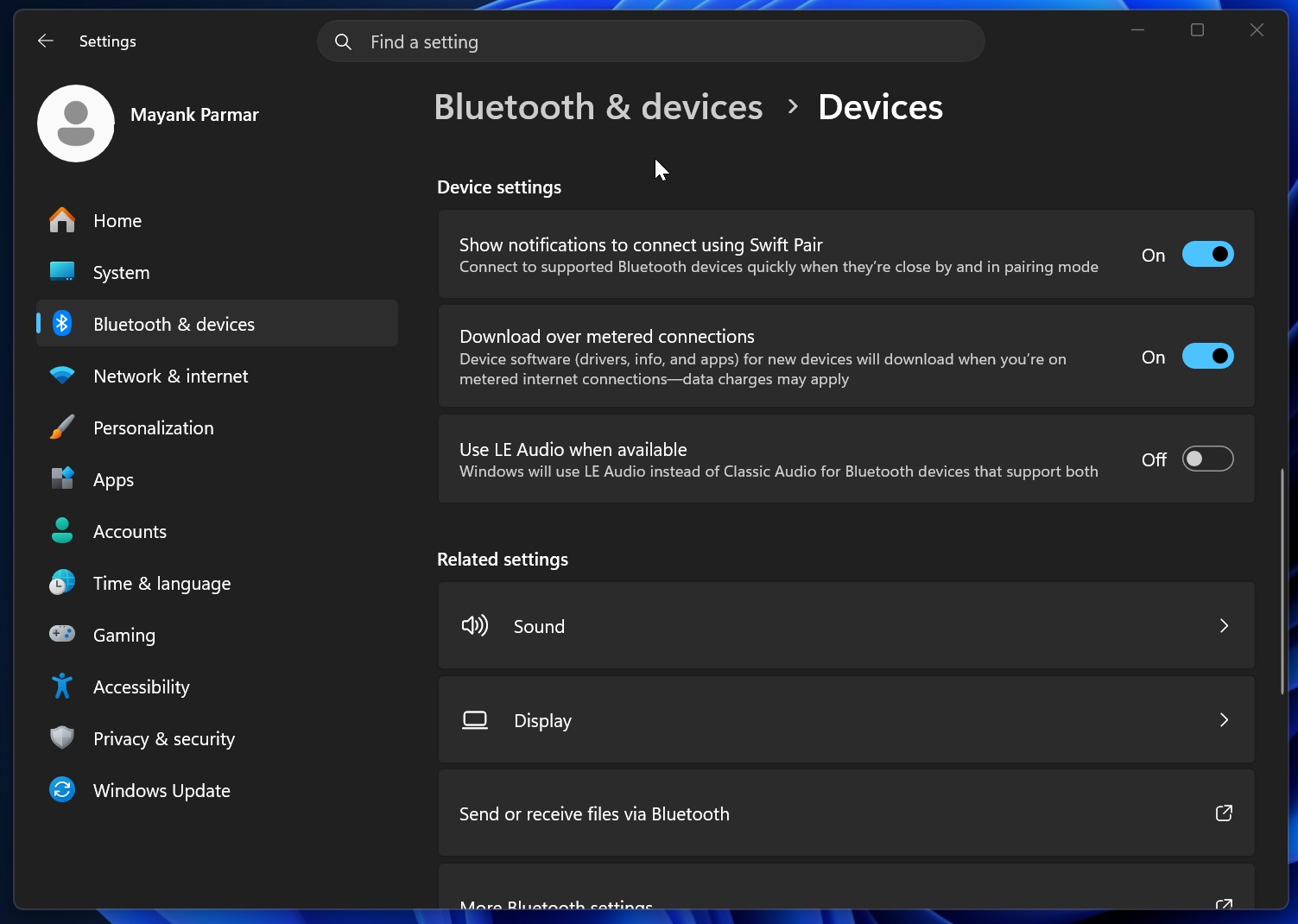 Sử dụng LE Audio khi có sẵn trong Windows 11