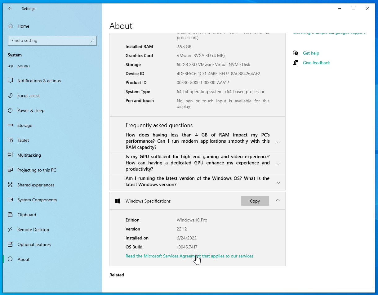 Bản cập nhật Windows 10 Build 19045.7417