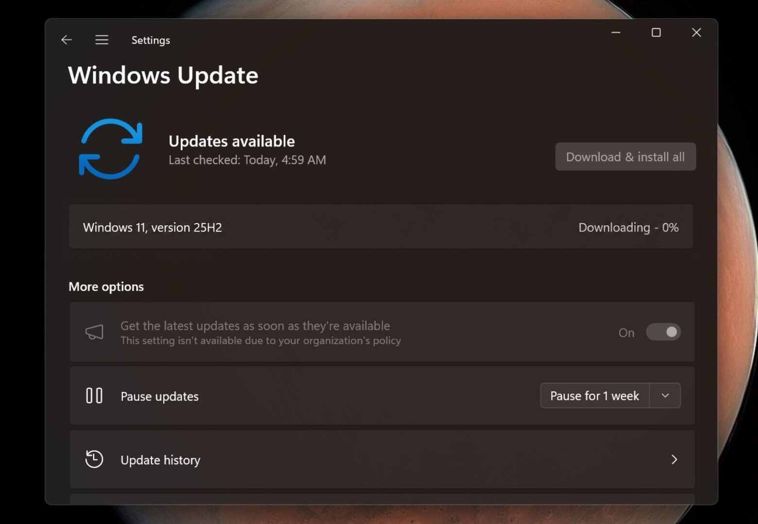 Tải xuống Windows 11 25H2