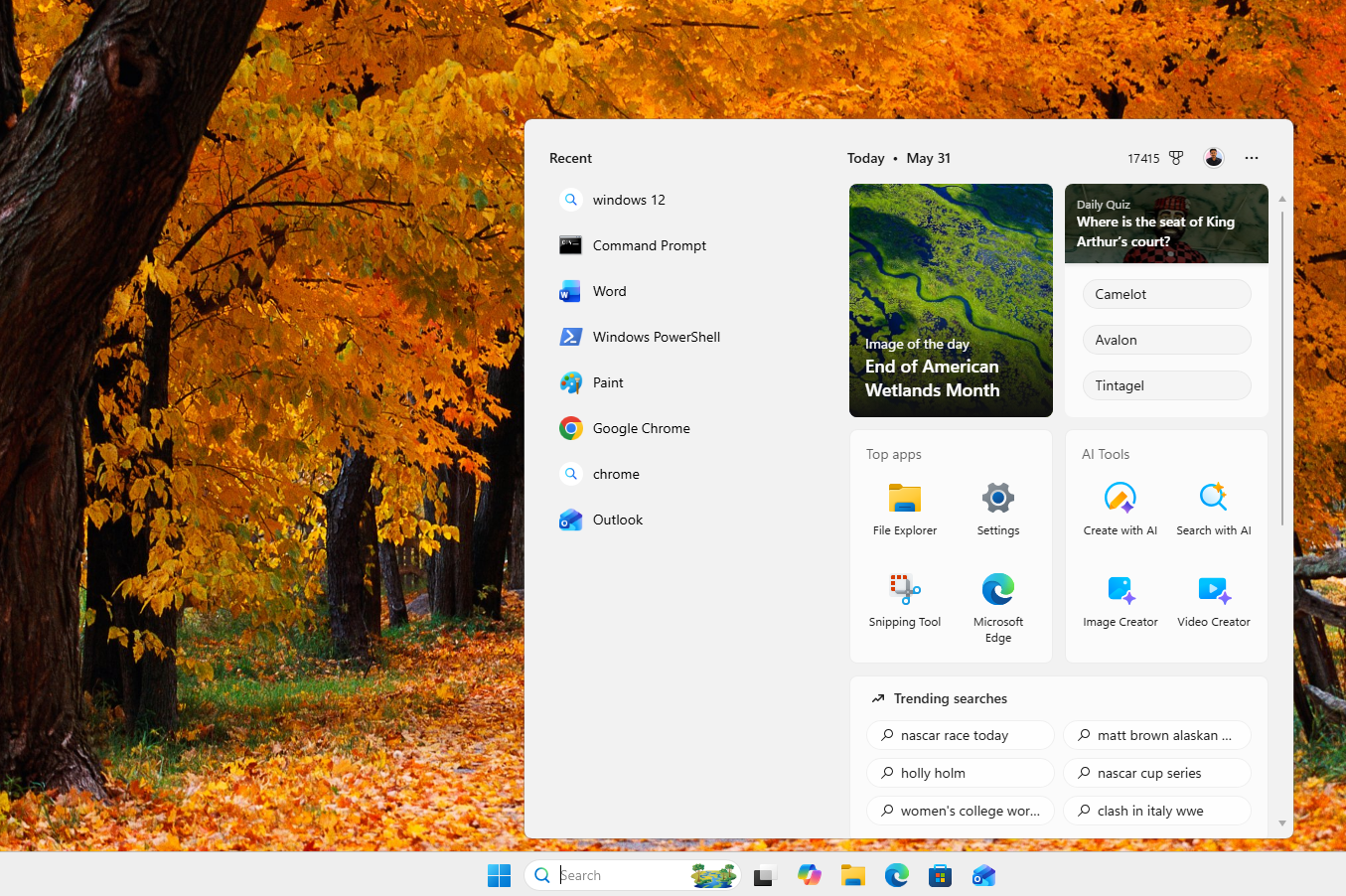 Đề xuất của Windows Search được bật theo mặc định