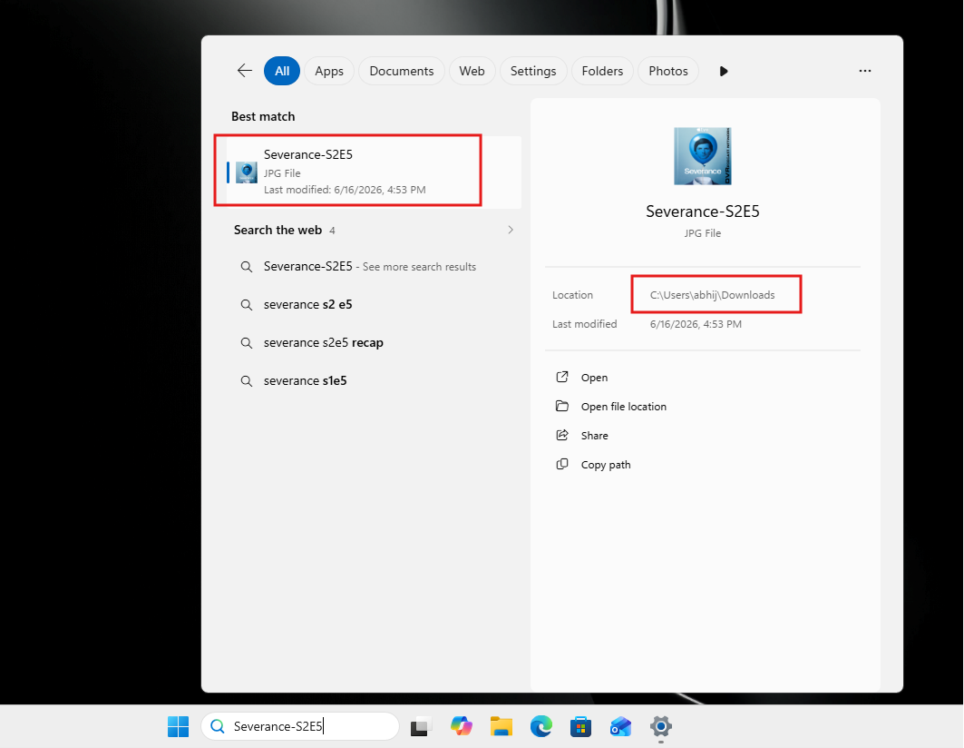 Windows Search hiển thị tệp cục bộ thay vì kết quả trên web