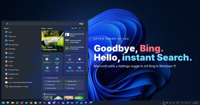 Tìm kiếm Windows không có Bing