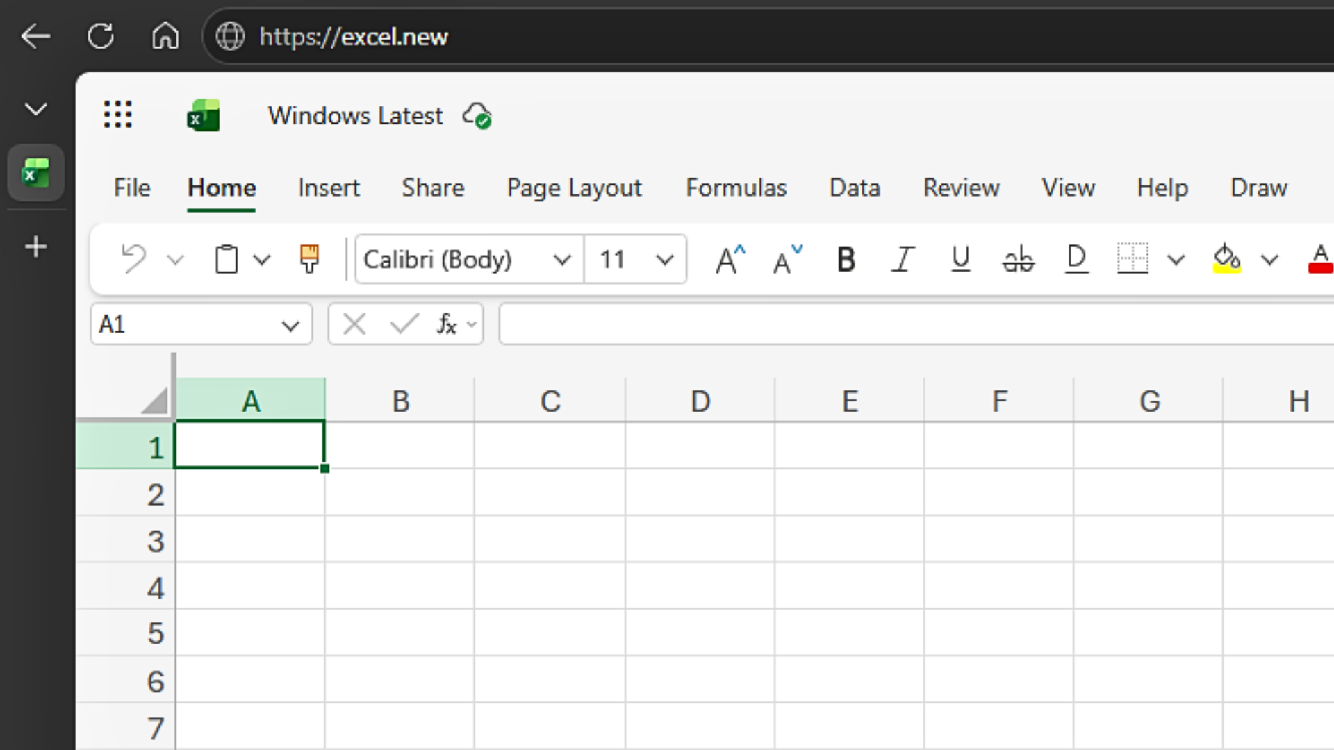 Excel trên web