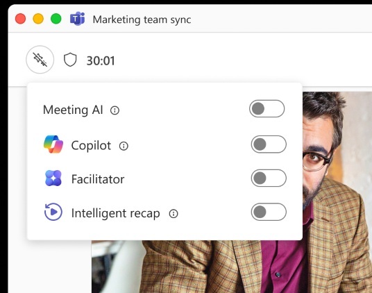 Tính năng AI của cuộc họp Microsoft Teams