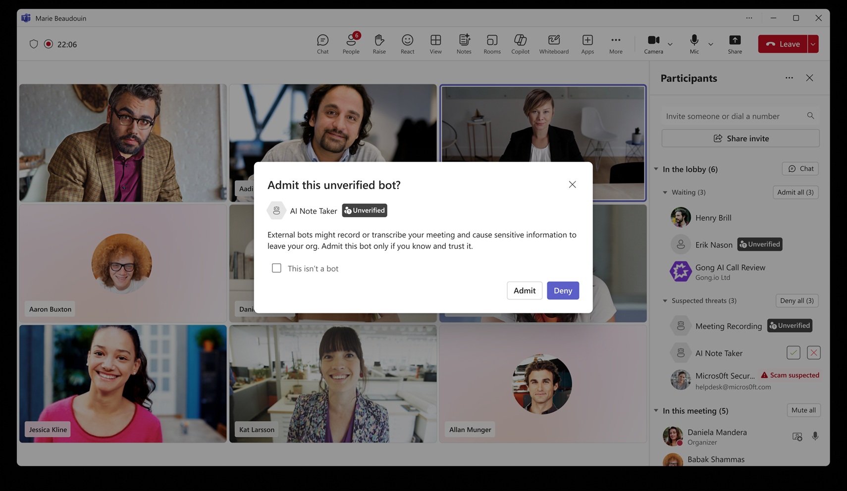 Quản lý bot Microsoft Teams