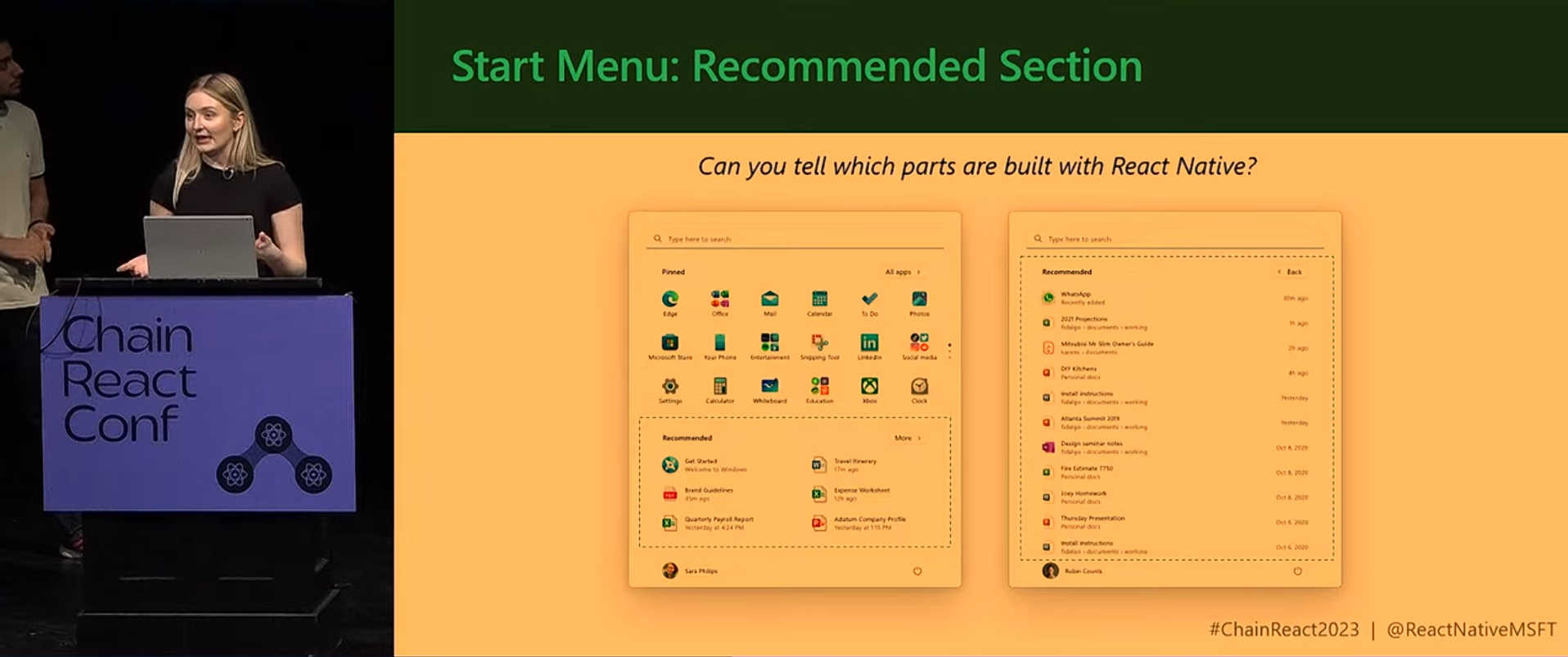 Các nhà phát triển của Microsoft giải thích việc sử dụng React Native trong menu Bắt đầu của Windows 11